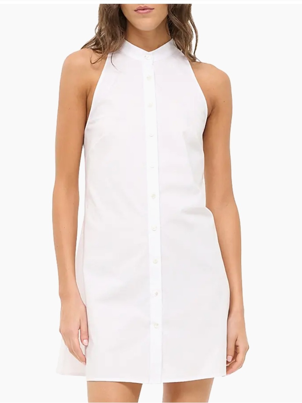 STAUD  Shirley Cotton Poplin Halter Minidress NWT sz 8